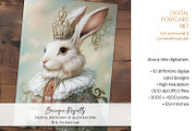 Baroque Royalty Animals Postcards, an Illustration by The Dutch Lady Designs (Thumbnail 3 of 7)