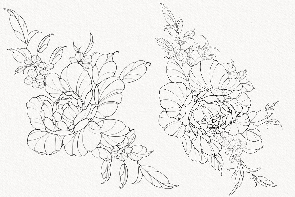 Procreate flower stamp, a Brush Add-On by AnnaPolitmerskaja (Photo 2 of 6)