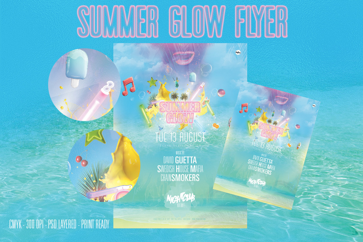 Summer Glow Flyer, a Flyer Template by mafisa design (Photo 3 of 4)