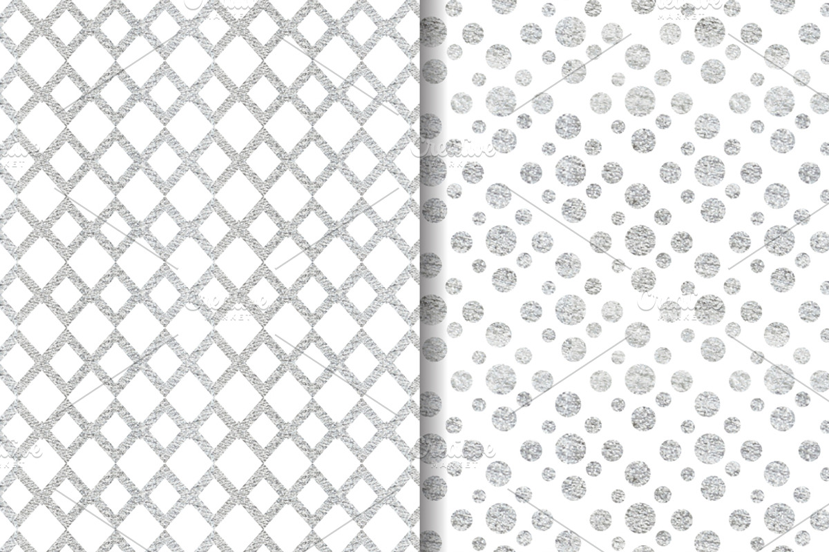 Silver Seamless Patterns, a Pattern Graphic by Sunset&Sea Design