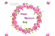 Watercolor Pink Roses and Leaves, a Templates & Theme by Corner Croft (Thumbnail 2 of 3)