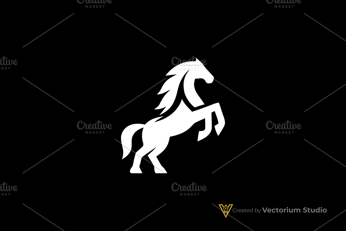 Horse Minimalist Silhouette Logo, a Branding & Logo Template by Vectorium Studio (Photo 2 of 3)