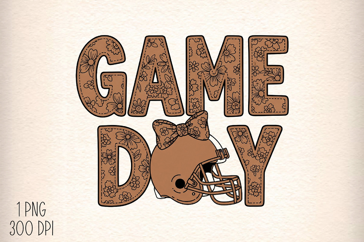 Floral Preppy Game Day Png, Doodles, an Illustration by Daily.Designs (Photo 1 of 5)