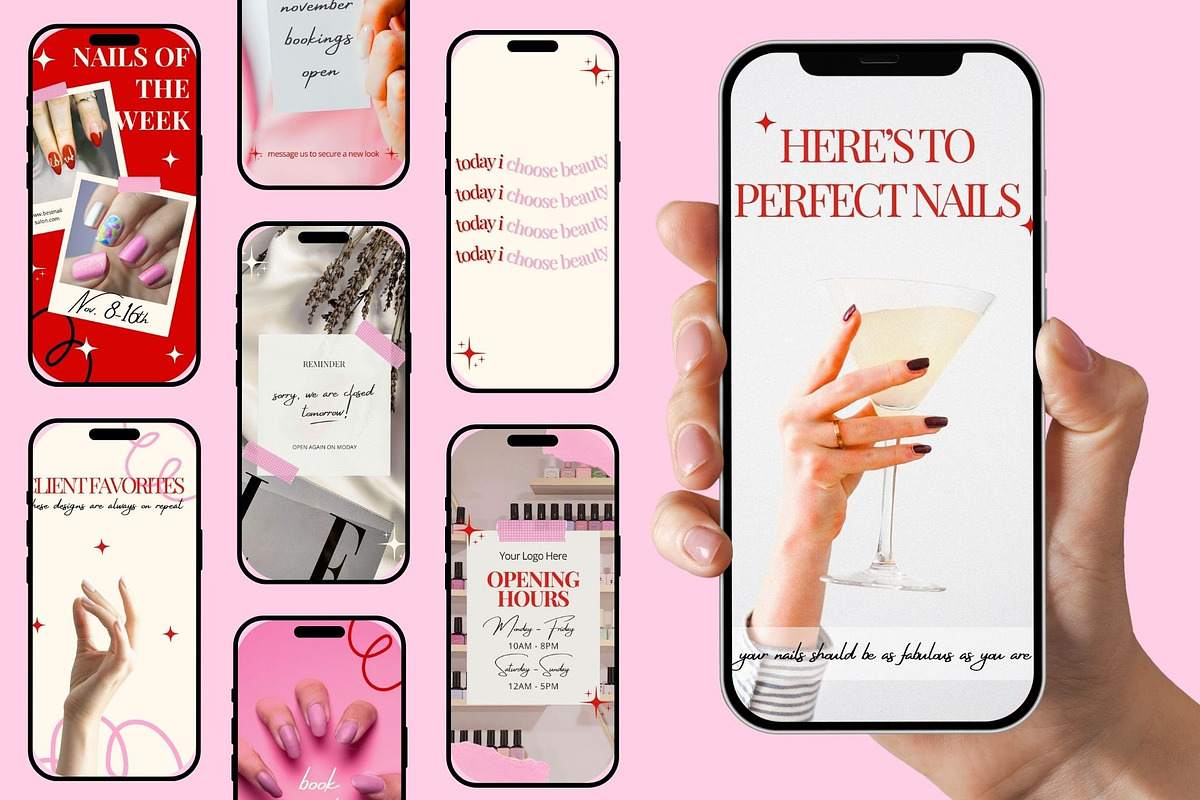 Nail Salon Social Media Templates, a Social Media Template by Anna Design Studio (Photo 9 of 15)