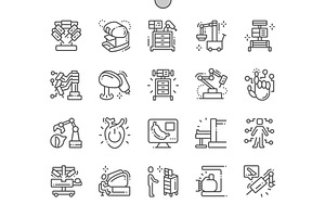 Robotic Surgery Line Icons, an Outline Icon by Palau