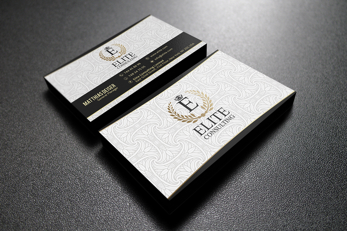 Gold And White Business Card, a Business Card Template by Marvel (Photo 2 of 3)