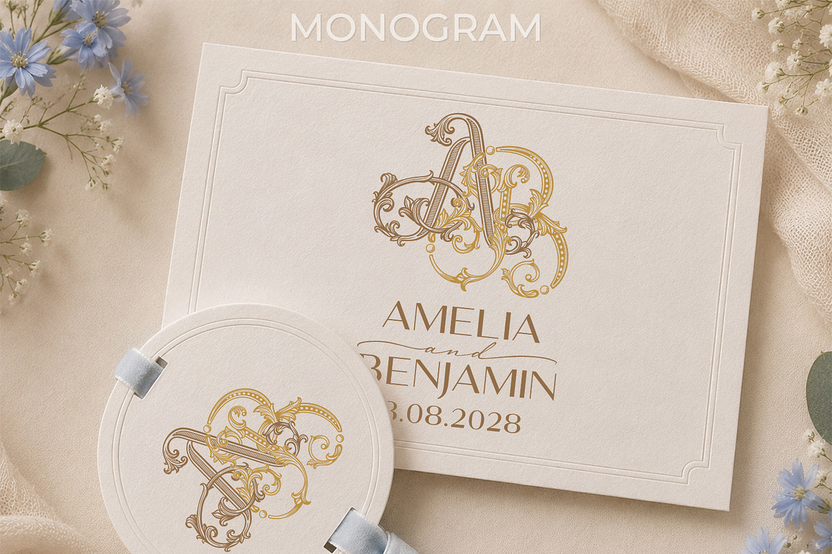 AB BA Wedding Monogram Logo, a Branding & Logo Template by LogoAV (Photo 6 of 8)