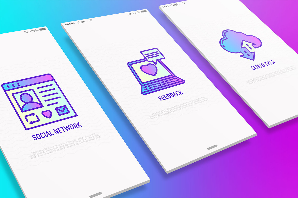 Information Technology Icons Set, an Outline Icon by Alex Blogoodf (Photo 2 of 7)