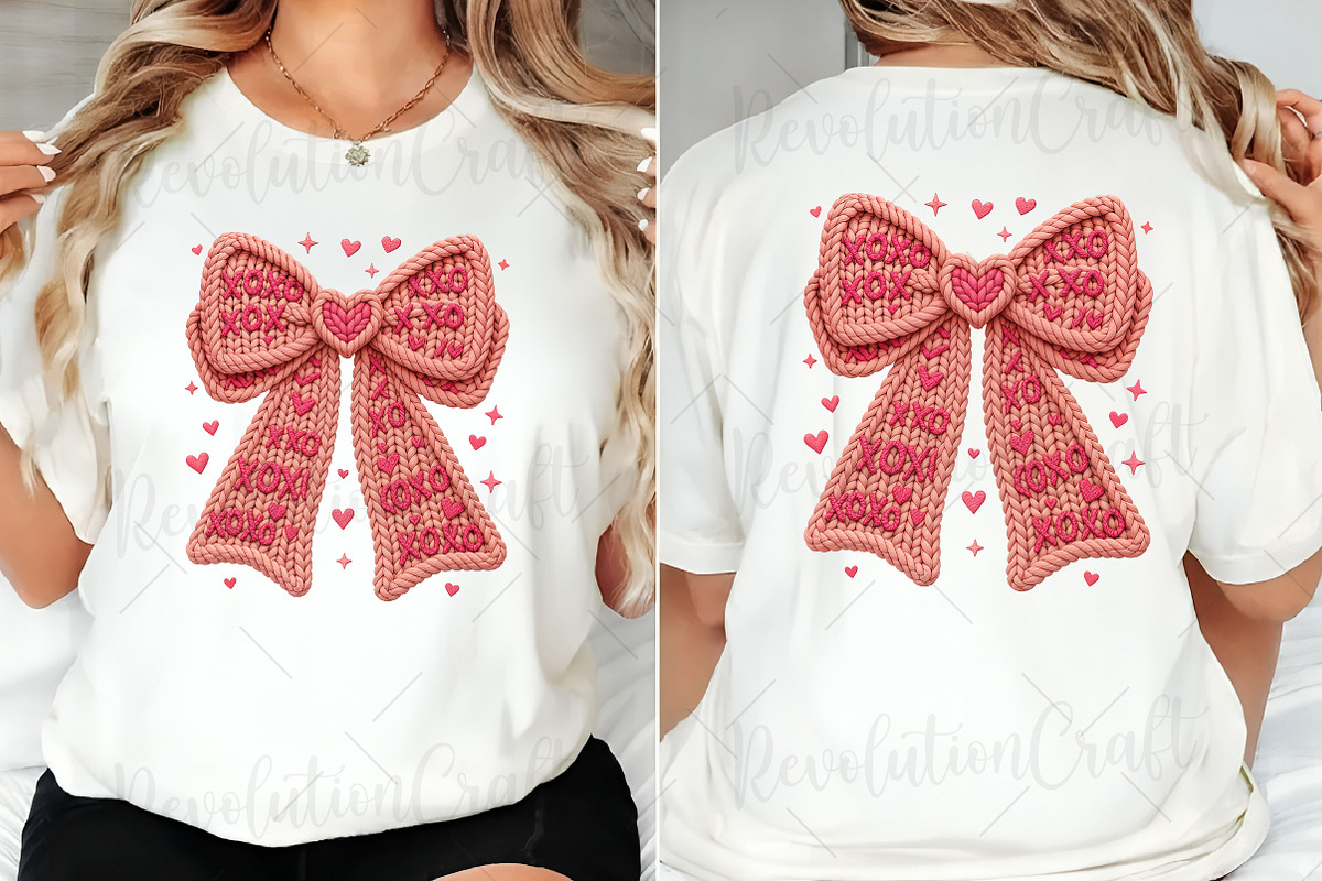 Crochet Xoxo Valentine Coquette Bow, an Illustration by OK Design (Photo 3 of 4)