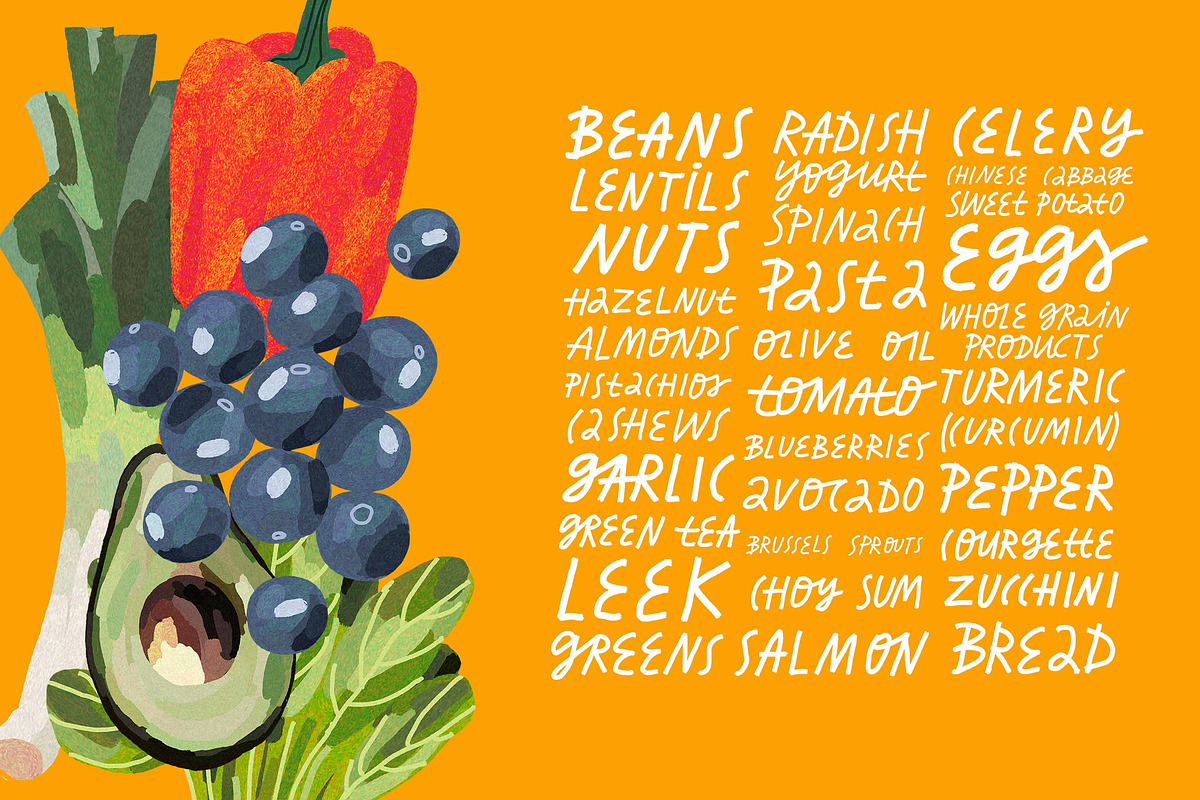 Healthy Food Illustration Set, a Food Illustration by Anny (Photo 2 of 8)