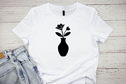 Flowers in Vase Silhouette SVG, an Object Illustration by newminddesign (Thumbnail 2 of 10)