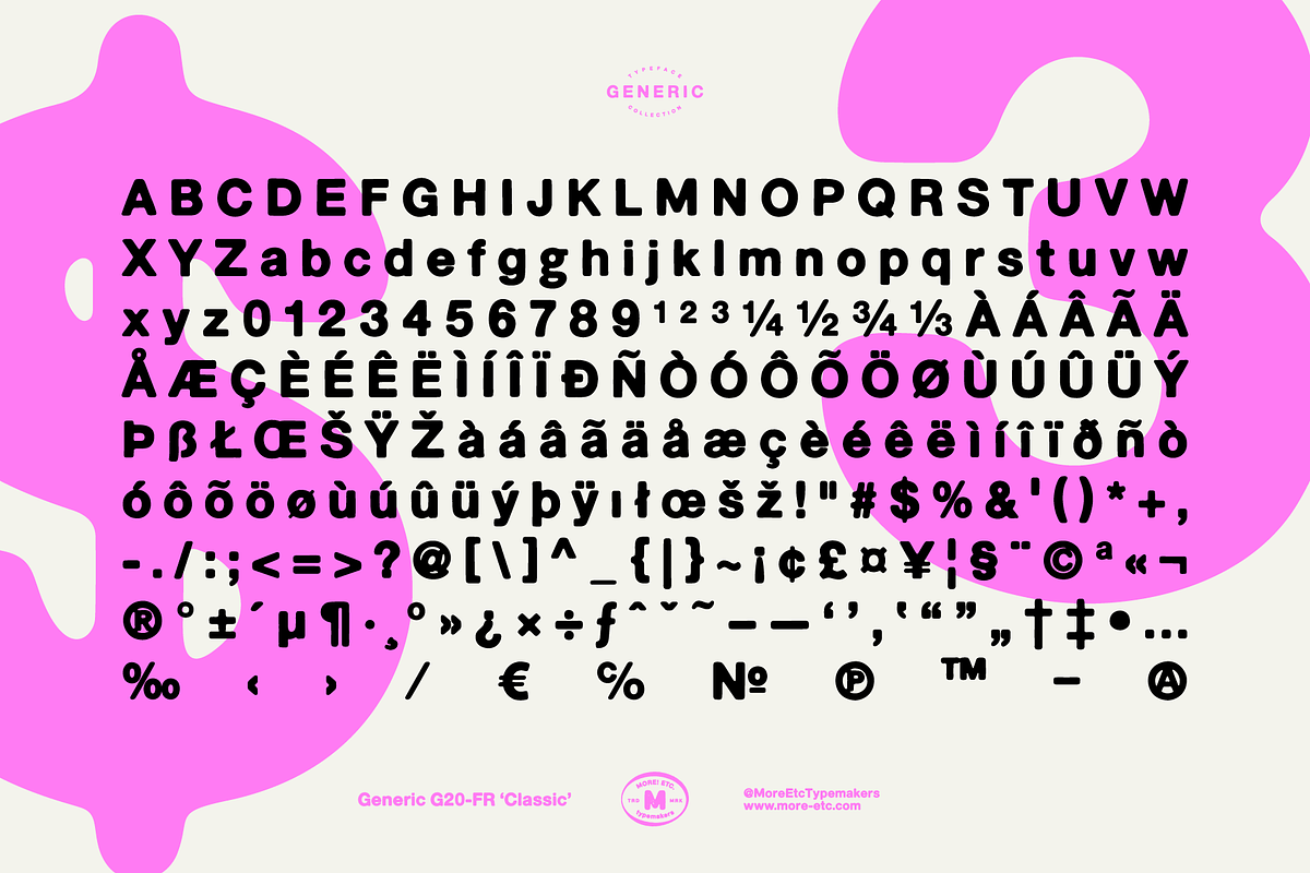 Generic G20-FR 'Classic', a Sans Serif Font by More Etc. Studios (Photo 6 of 8)