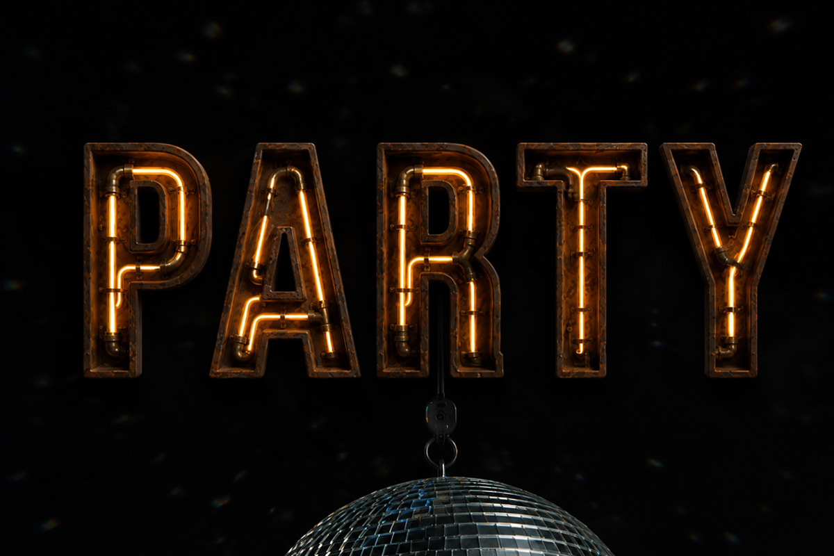 Rusty Neon Font, a Sans Serif Font by Handmadefont (Photo 14 of 19)