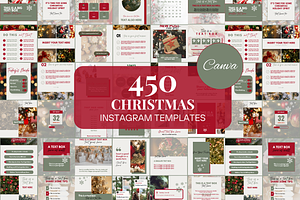 Christmas Instagram Templates, a Social Media Template by SociallyyCreative