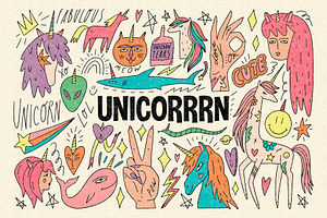 Unicorrrn Bundle, a Decorative Illustration by Annie Konst