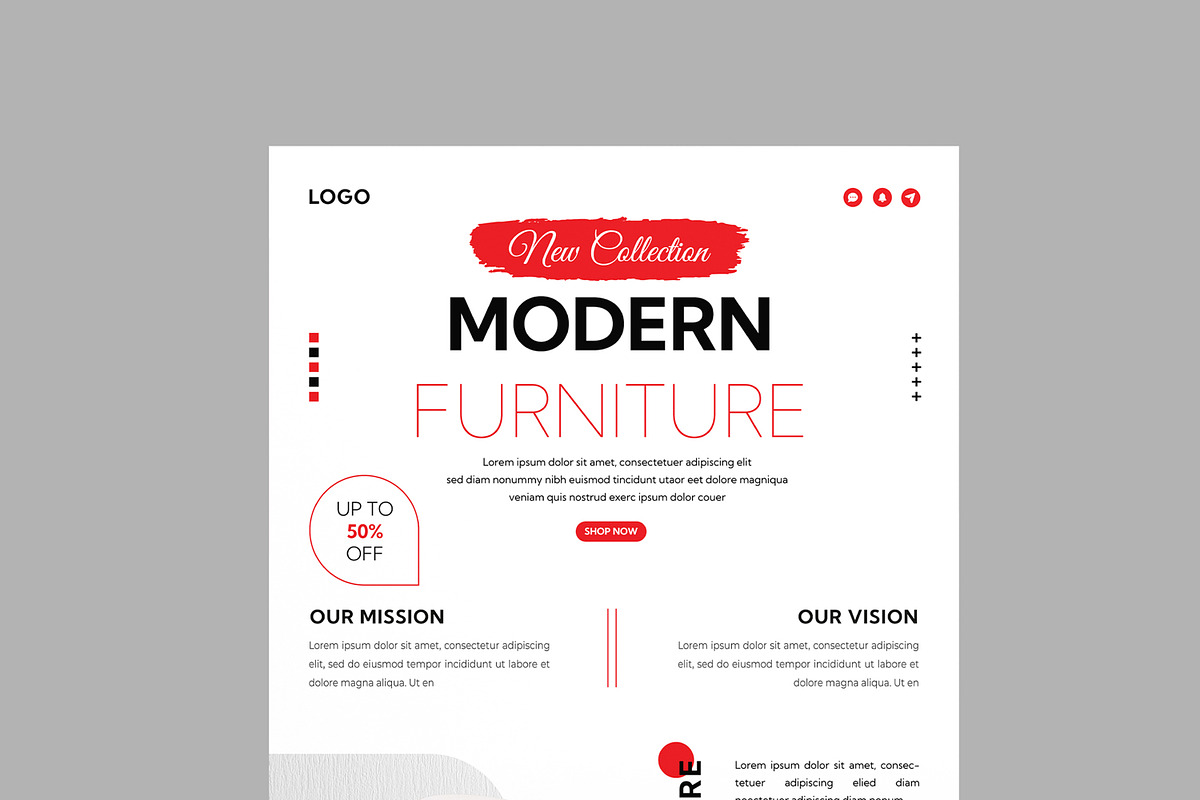 Furniture Company Poster Template, a Poster Template by MightyDesign (Photo 2 of 8)