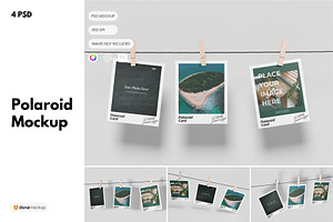 High Quality Polaroid Mockup, a Merchandise Mockup by DSNA Mockup