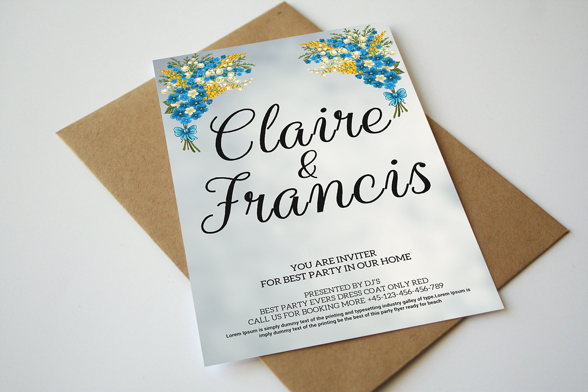 Wedding Save The Date Card, a Card Template by graphicforest