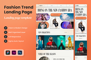 Fashion Trend Landing Page, a Landing Page Template by SLAB! Design