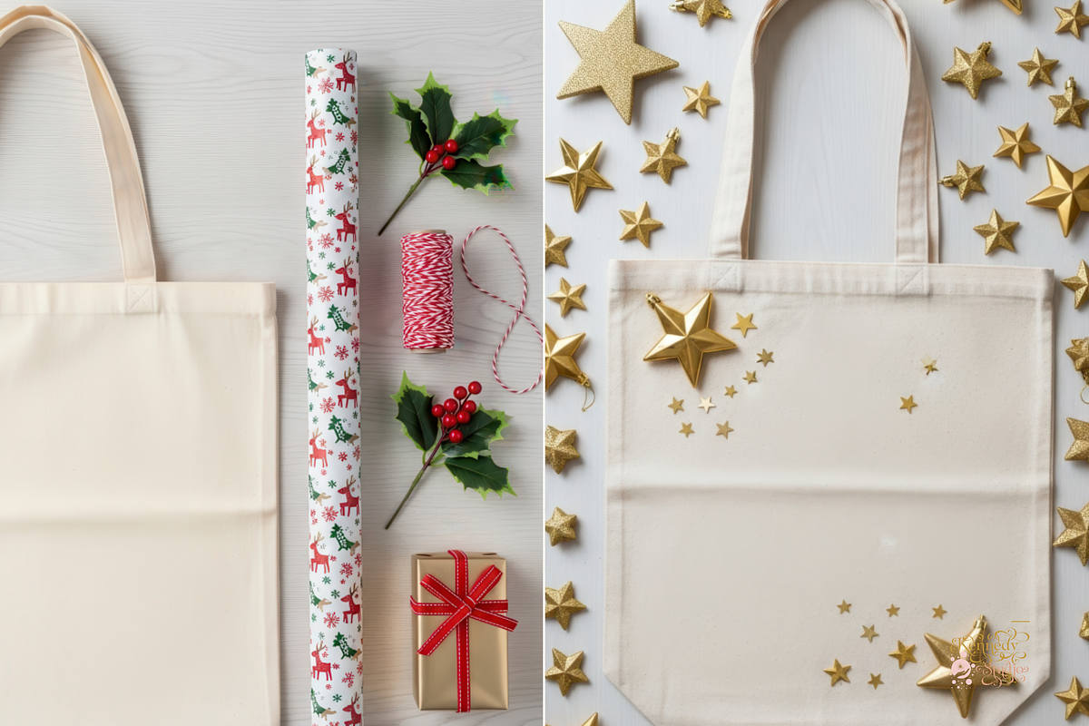 Christmas Tote Bag - Bundle 100 JPG, a Household Mockup by KennedyStudio (Photo 14 of 16)
