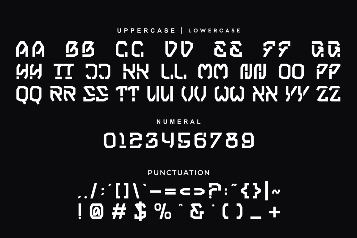 Etecho - Stencil Tech Font, a Sans Serif Font by Iqsiart Studio (Photo 6 of 7)