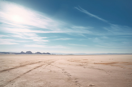 A landscape photograph featuring a vast expanse of empty space,, a Nature Photo by designvectx