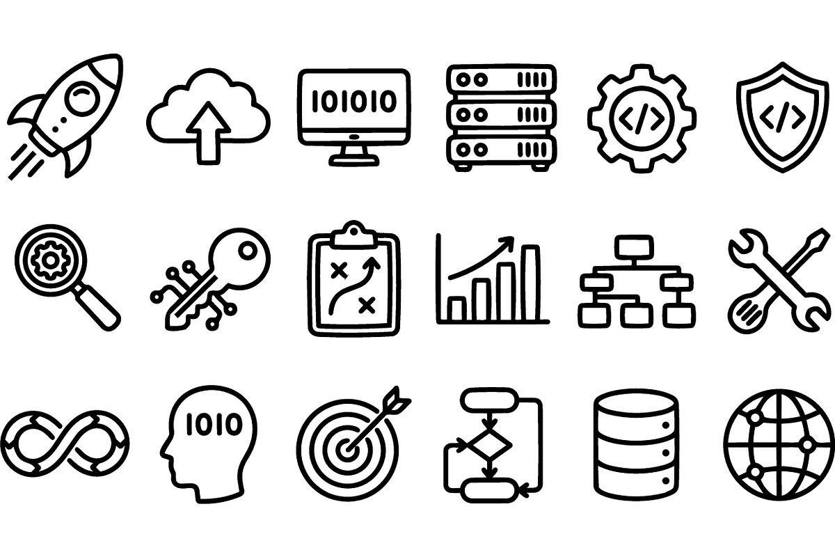 Tech Strategy Icon Set, an Illustration by designvectx (Photo 2 of 3)