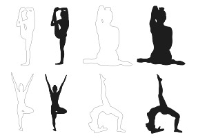 Yoga Pose Figures Set 1 Procreate