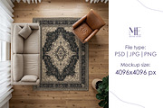 Rug Mockup Living Room Carpet, a Mockup by Mie Mockup Studio (Thumbnail 6 of 8)