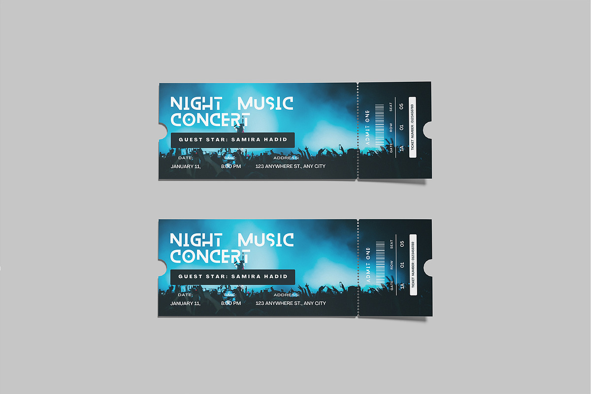 High Quality Ticket Mockup, a Print Template by lamorastudio (Photo 2 of 11)