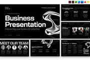 Black Dark Presentation Template, a Presentation Template by BrandPacks (Thumbnail 1 of 7)