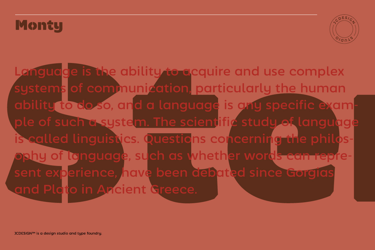 Monty Stencil, a Sans Serif Font by Jan-Christian Bruun (Photo 2 of 14)