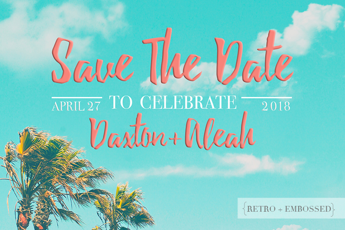 Save the Date Cards:: TROPICAL/RETRO, an Invitation Template by Ari Photography (Photo 5 of 9)