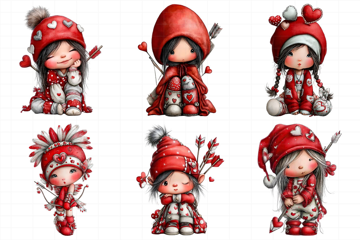 Cupid Apprentice Gnome Clipart, an Illustration by Daily.Designs (Photo 3 of 5)