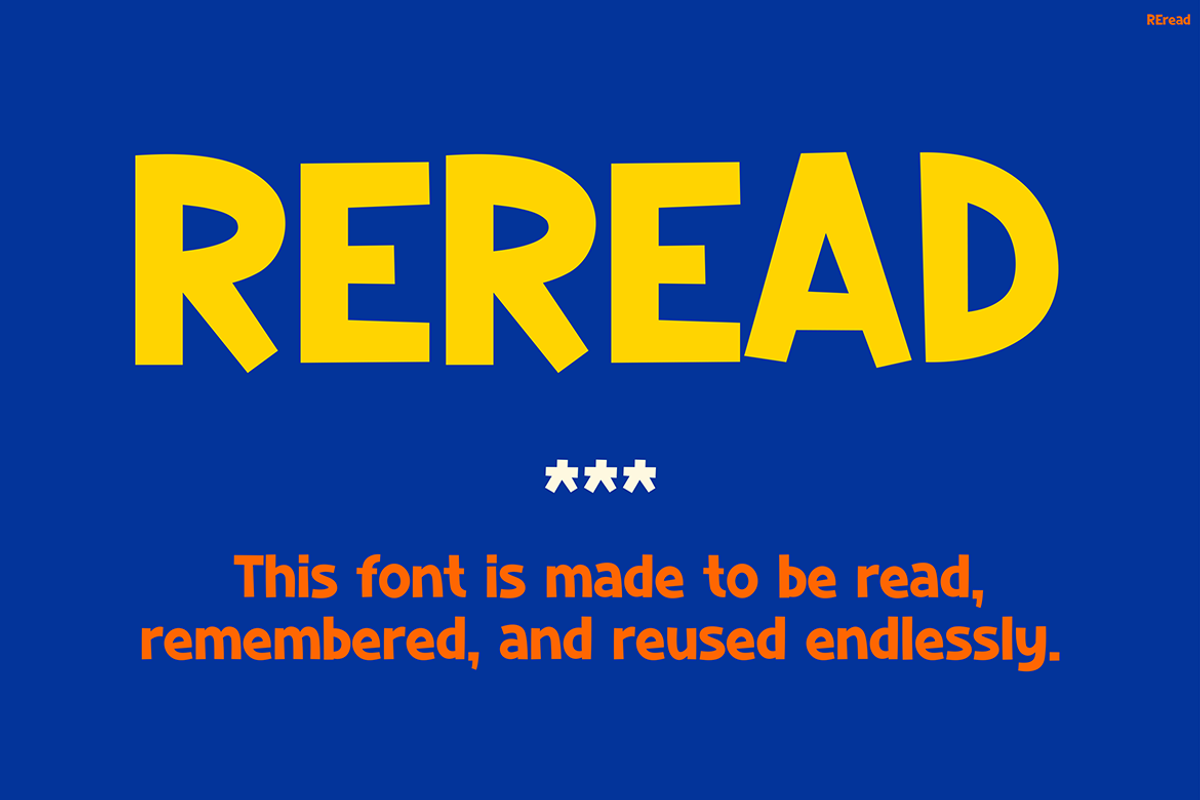 Reread, a Font by Pinisi ART (Photo 8 of 10)