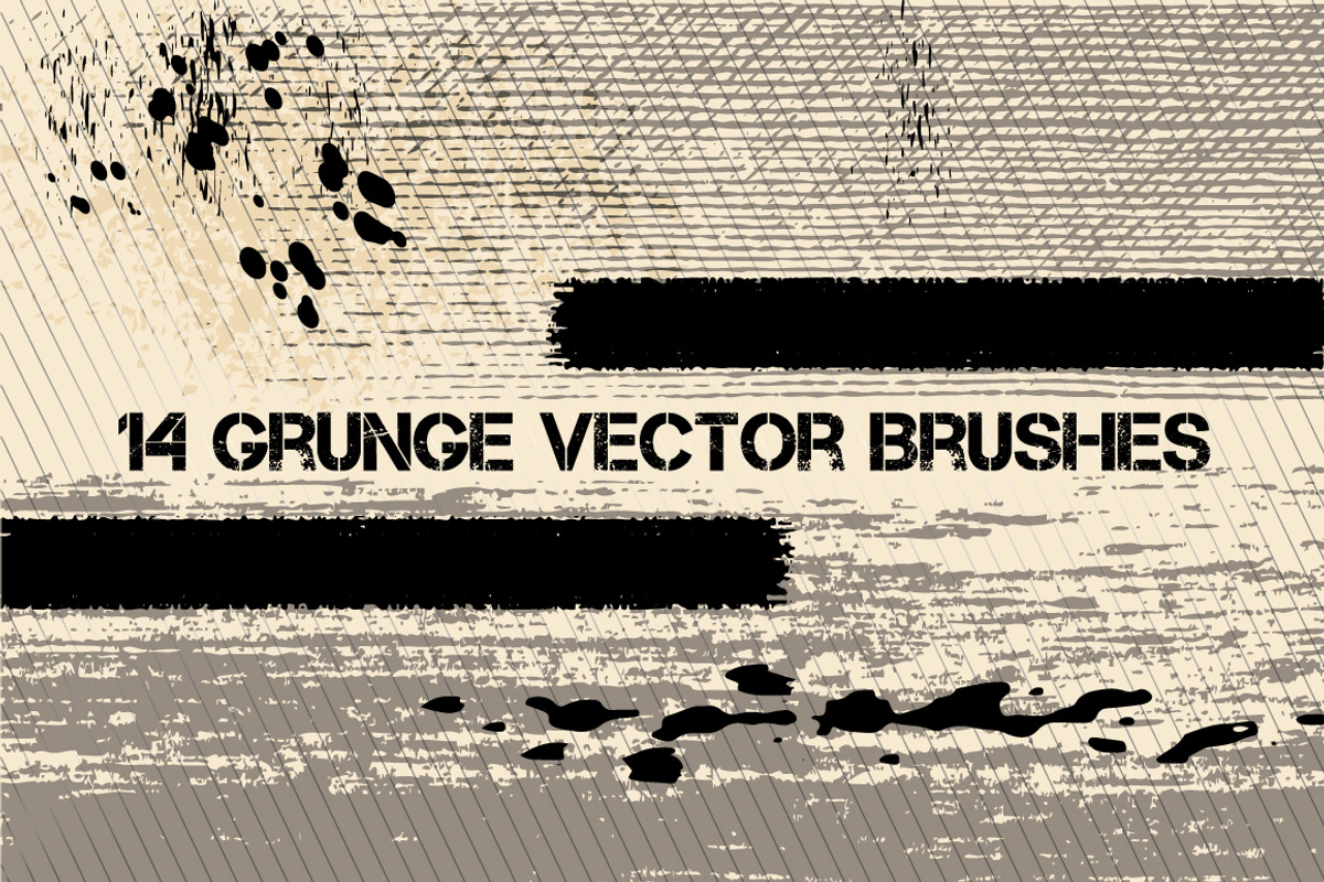 Grunge vector brushes, a Brush Add-On by Della_Liner (Photo 1 of 2)