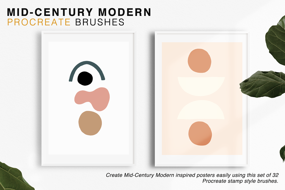 Procreate Mid Century Modern Brushes, a Brush Add-On by CC CREATIVE CO (Photo 14 of 17)