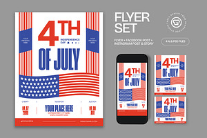 4th July Independence Day Flyer, a Flyer Template by graphicook
