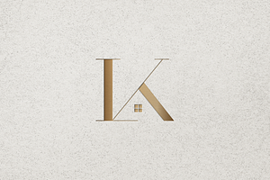 Minimalist Letter K Real Estate Logo