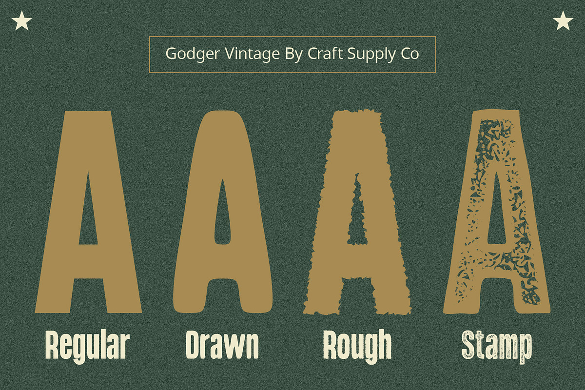 Godger Vintage, a Sans Serif Font by Craft Supply Co. (Photo 3 of 8)
