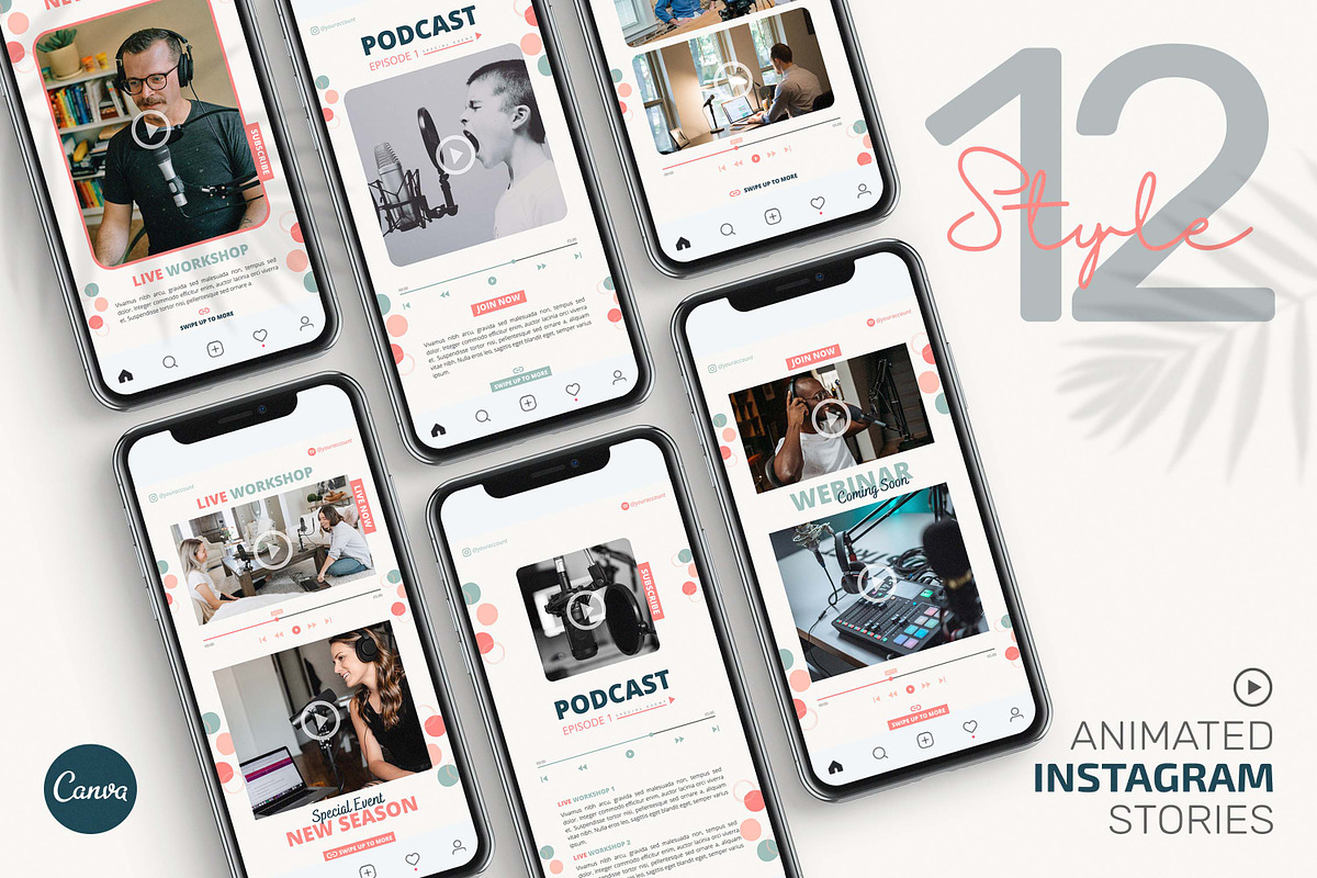 Canva Animated Instagram Stories, a Social Media Template by UINVI Design