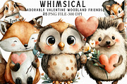 Adorable Valentine Woodland Friends, an Illustration by Libby Wishes (Thumbnail 1 of 6)