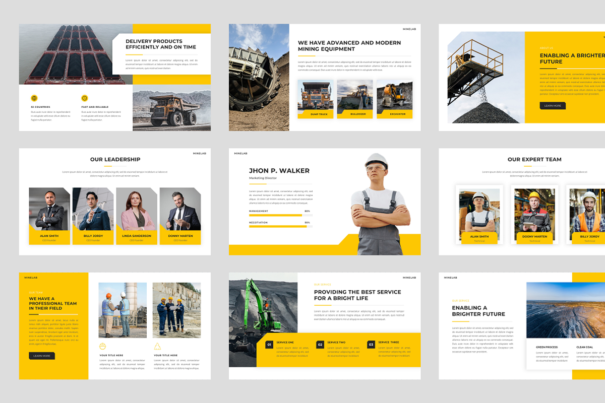 Minelab - Coal Mining PowerPoint, a Presentation Template by Biwarastudio (Photo 3 of 6)