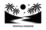 Beach sunset, silhouette bundle, an Illustration by Amazin_art (Thumbnail 6 of 7)