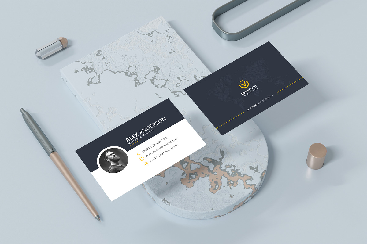 Creative Modern Business Card, a Business Card Template by DreamStudio-eg