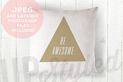 A167 Cushion Mock Up Stock Photo, a Product Mockup by UpStyled (Thumbnail 4 of 6)