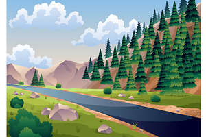 Road trip vacation, travel. On way, an Illustration by the8monkey