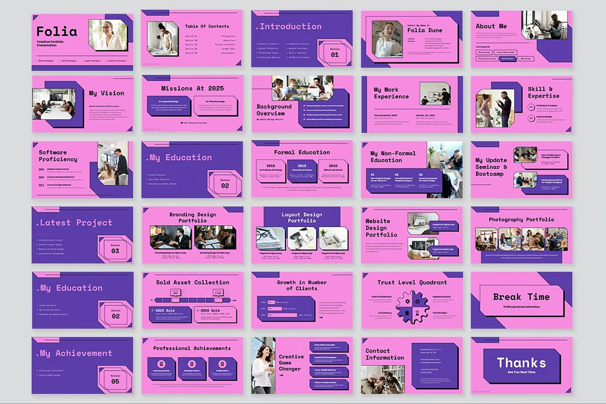 Creative Portfolio Google Slides, a Presentation Template by Fit-tee (Photo 10 of 10)