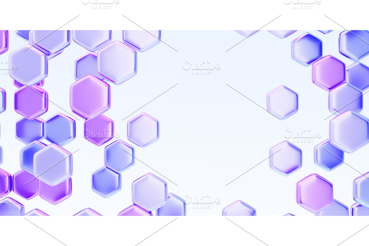 Abstract hexagon pattern 3d, a Technology Illustration by Marozhkastudio