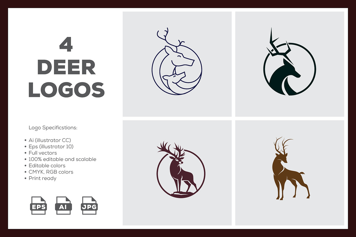 Deer Logo, a Branding & Logo Template by Esrastion